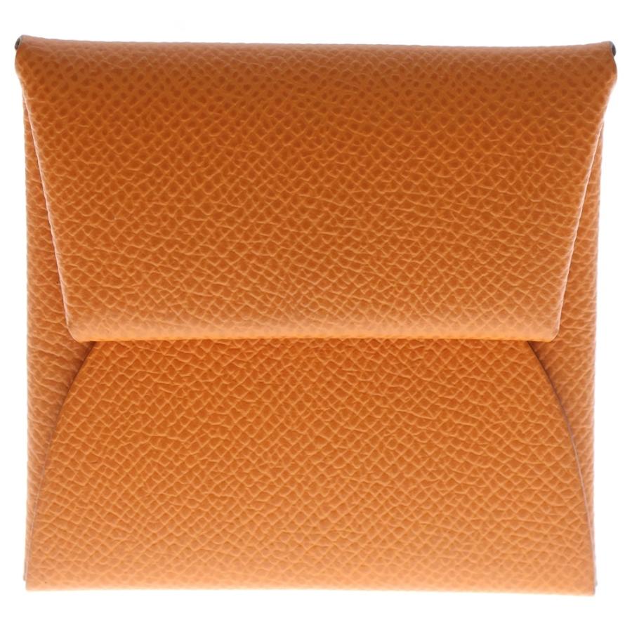 HERMES エルメス バスティア ケース ヴォーエプソン □Q刻印 HERMES（エルメス） バスティア 小物入れ コインケース オレンジ