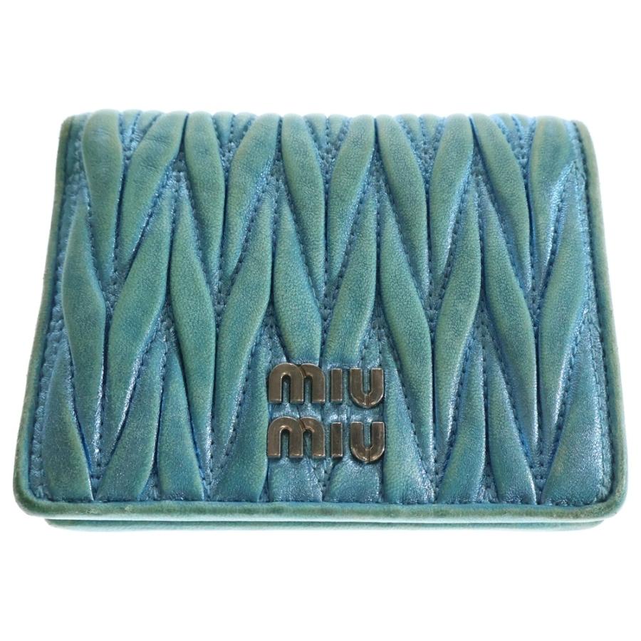 miumiu ミュウミュウ マテラッセ 2つ折り財布 コンパクトウォレット