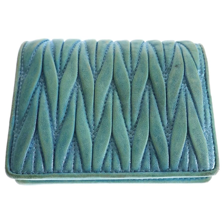 miumiu ミュウミュウ マテラッセ 2つ折り財布 コンパクトウォレット