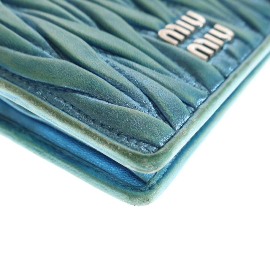 miumiu ミュウミュウ マテラッセ 2つ折り財布 コンパクトウォレット