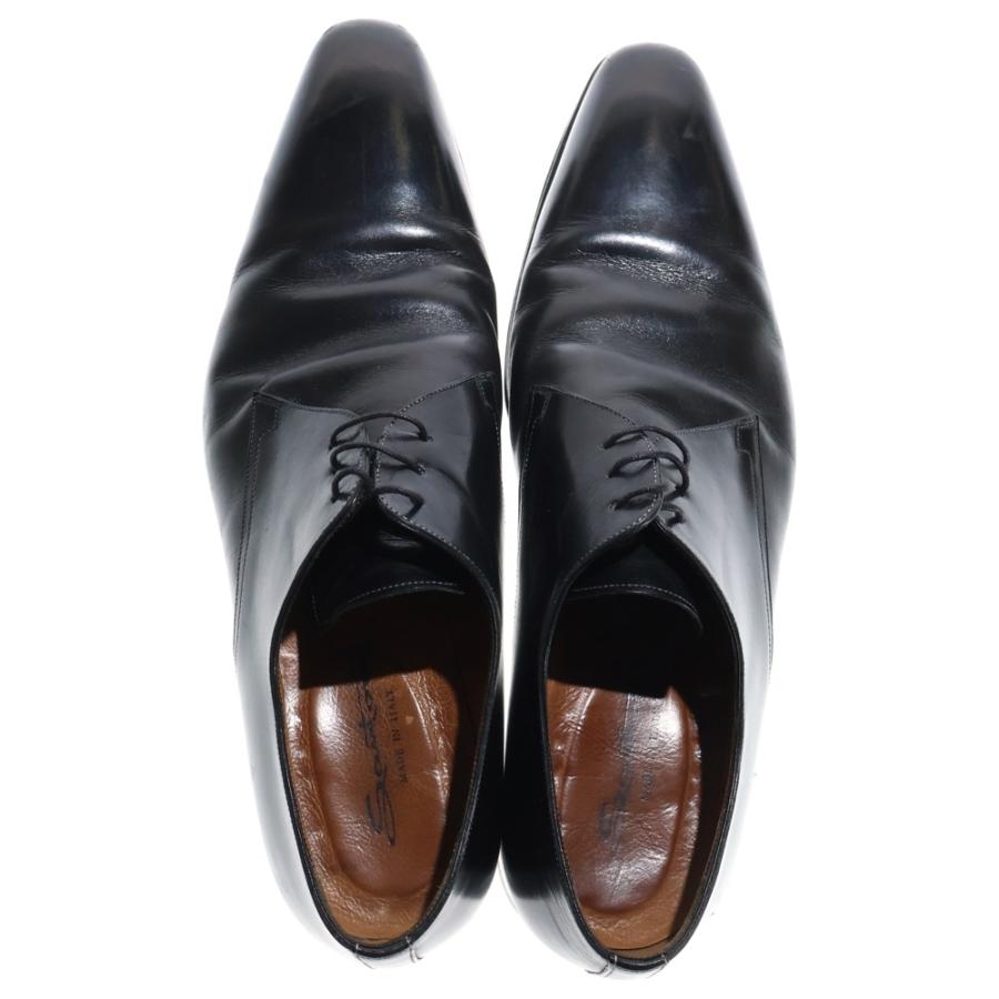 Santoni サントーニ レザー レースアップ ドレス ビジネス シューズ ブラック 7645 SANTONI（サントーニ） レザー レースアップ ドレス ビジネス シューズ