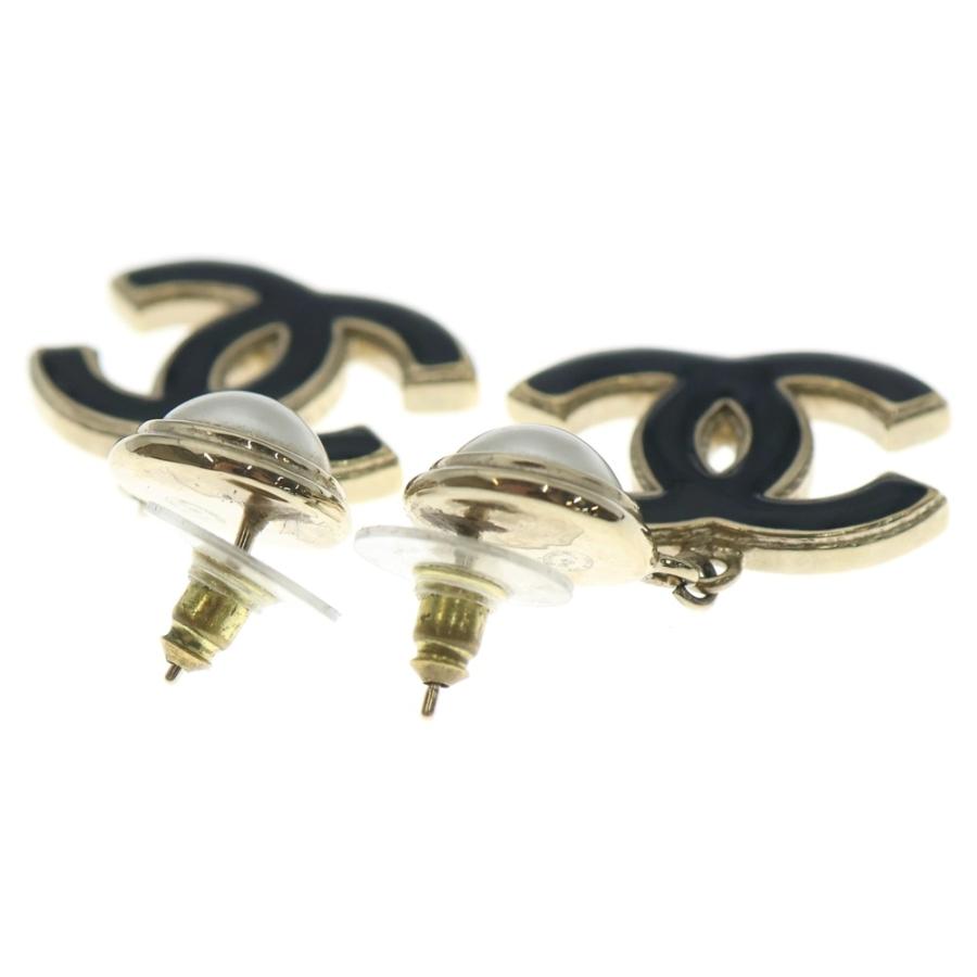 CHANEL（シャネル） ココマーク フェイクパール ピアス ブラック
