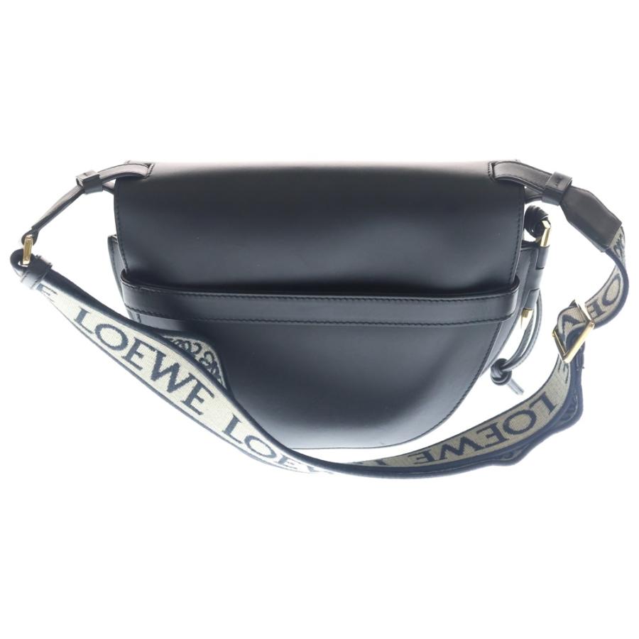 LOEWE ロエベ ゲート デュアル バッグ スモール レザー ショルダーバッグ ゴールド金具 ブラック A650T20X40の画像