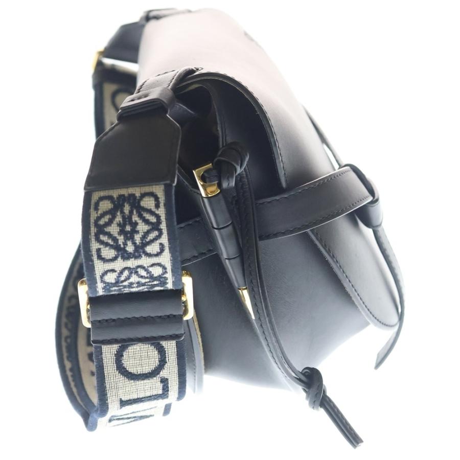 LOEWE ロエベ ゲート デュアル バッグ スモール レザー ショルダーバッグ ゴールド金具 ブラック A650T20X40の画像