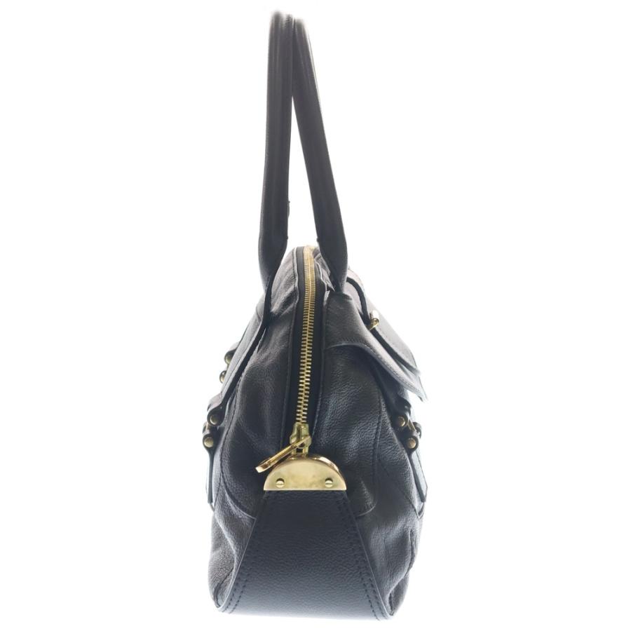 Chloe クロエ ジョージア ボストンバッグ ハンドバッグ ブラック レザー カーフ 3S0561 ゴールド金具_2