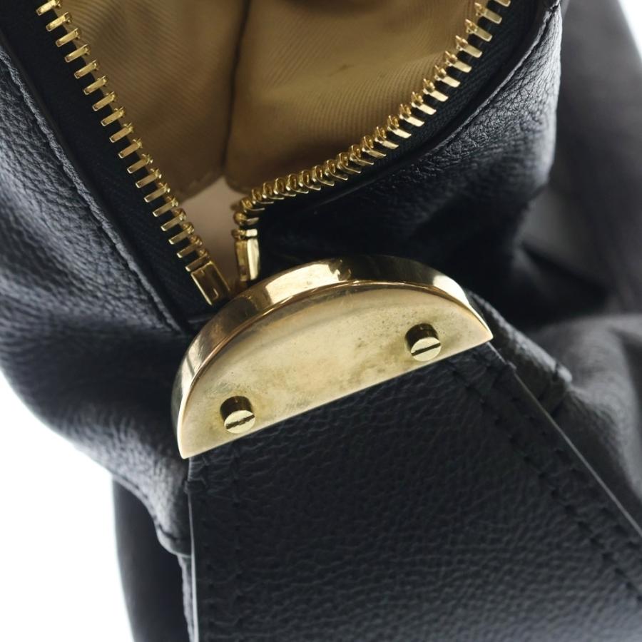 Chloe クロエ ジョージア ボストンバッグ ハンドバッグ ブラック レザー カーフ 3S0561 ゴールド金具_4