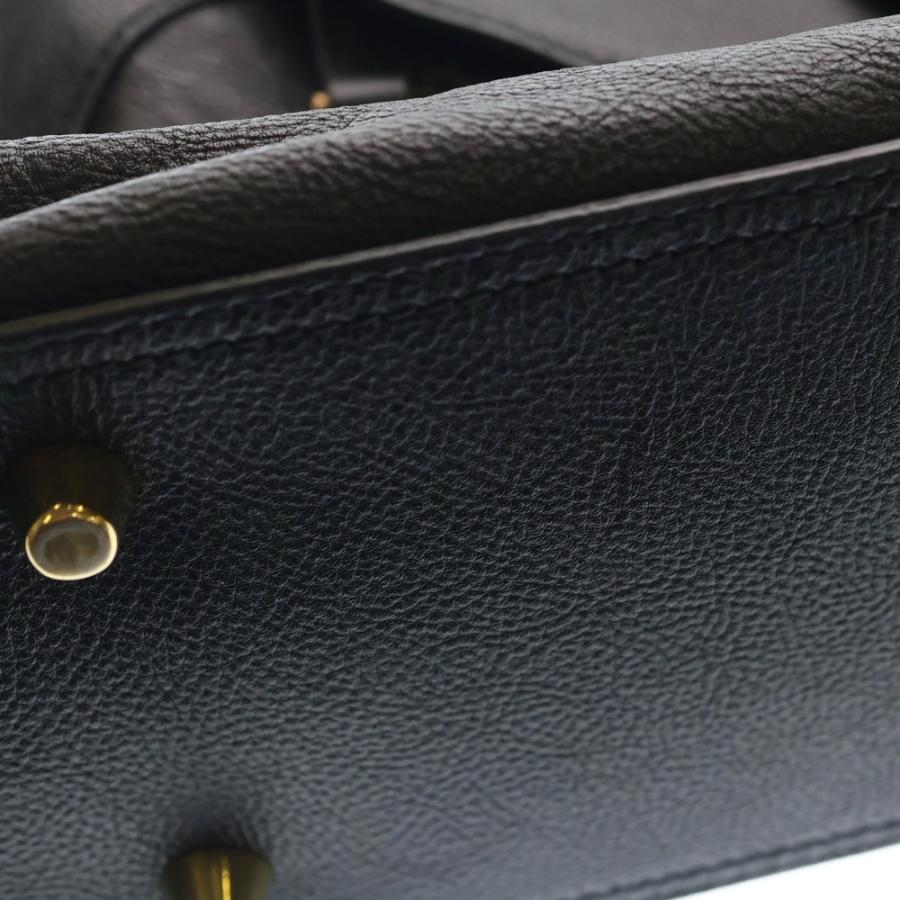 Chloe クロエ ジョージア ボストンバッグ ハンドバッグ ブラック レザー カーフ 3S0561 ゴールド金具_5
