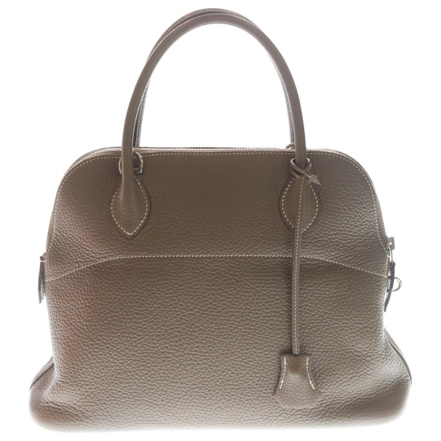 HERMES エルメス ボリード31 エトゥープ トリヨンクレマンス レザー 2WAY ハンド ショルダーバッグ シルバー金具 ベージュ T刻印の画像