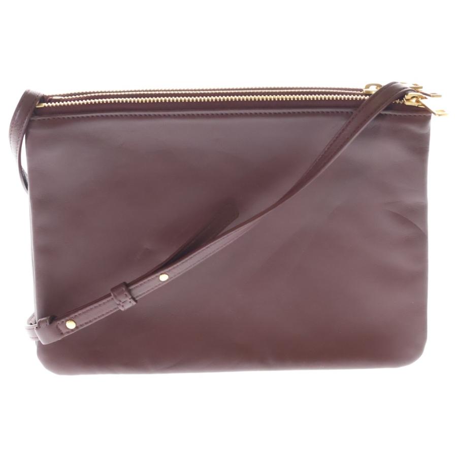 CELINE（セリーヌ） トリオ ラージ ショルダーバッグ ボルドー レザー