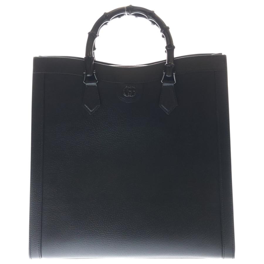 【外観美品】 GUCCI グッチ 大容量 バンブー ダイアナ ハンドバッグ 黒 GUCCI（グッチ） バンブー ダイアナ ラージ ハンドバッグ トートバッグ