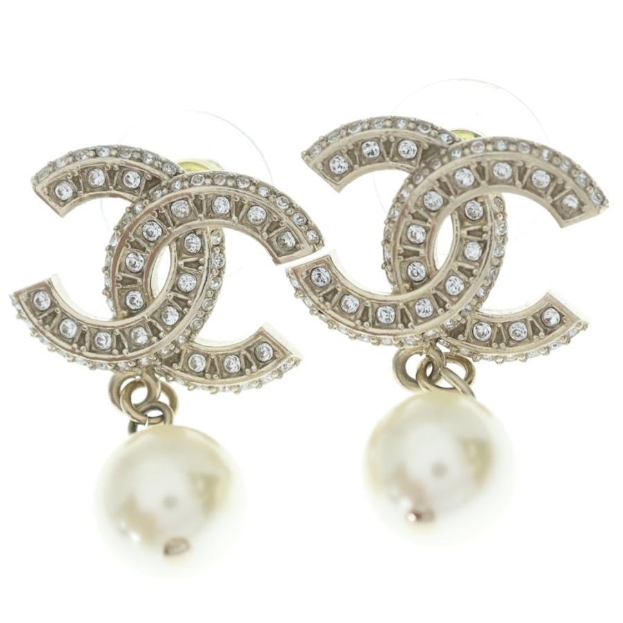 CHANEL（シャネル） ココマーク ピアス ラインストーン パール