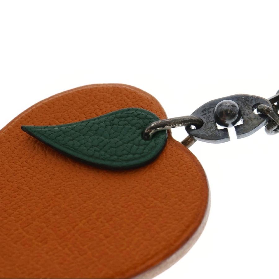 HERMES（エルメス） チャーム アプリコット オレンジ レザー