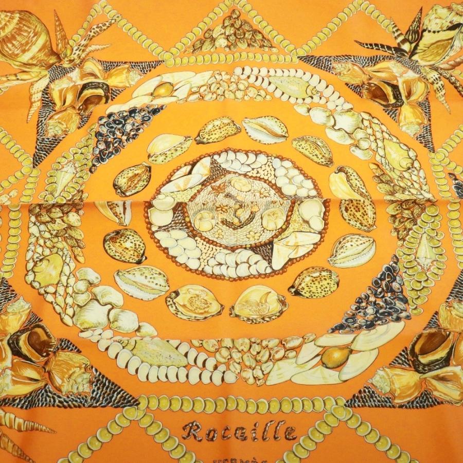 エルメス カレ90 Rocaille 貝殻 シルク スカーフ ブルー エルメス カレ90 Rocaille 貝殻 シルク スカーフ ブルー AB