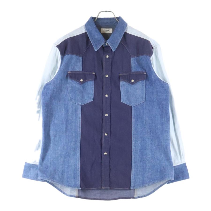 CELINE（セリーヌ） 切り替えデザイン スナップボタン デニム 長袖