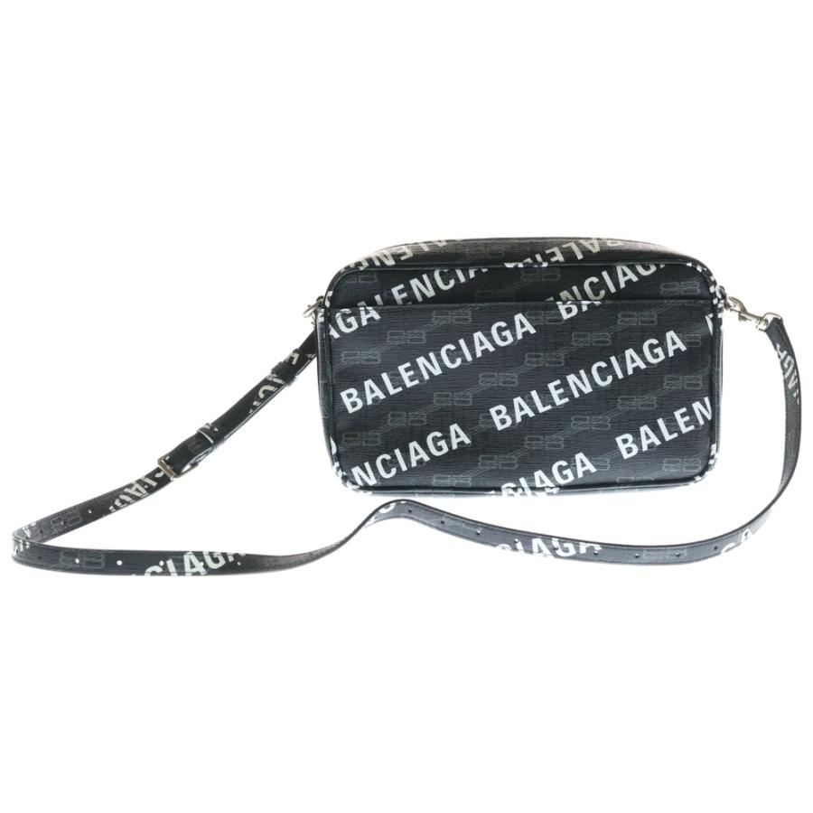 BALENCIAGA バレンシアガ シグネチャー カメラバッグ ショルダーバッグ ミニバッグ ブラック レザー 702723 シルバー金具