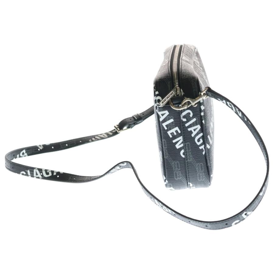 BALENCIAGA バレンシアガ シグネチャー カメラバッグ ショルダーバッグ ミニバッグ ブラック レザー 702723 シルバー金具