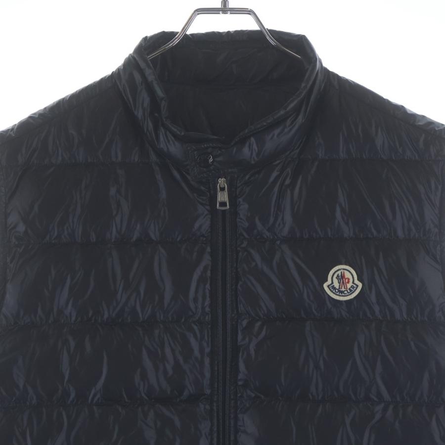 MONCLER モンクレール 23SS GUI GILET ワッペンロゴ ジップアップ ダウンベスト ブラック I10911A10700 53029の画像