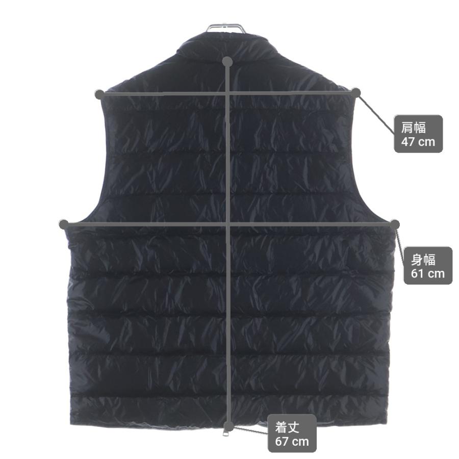 MONCLER モンクレール 23SS GUI GILET ワッペンロゴ ジップアップ ダウンベスト ブラック I10911A10700 53029の画像