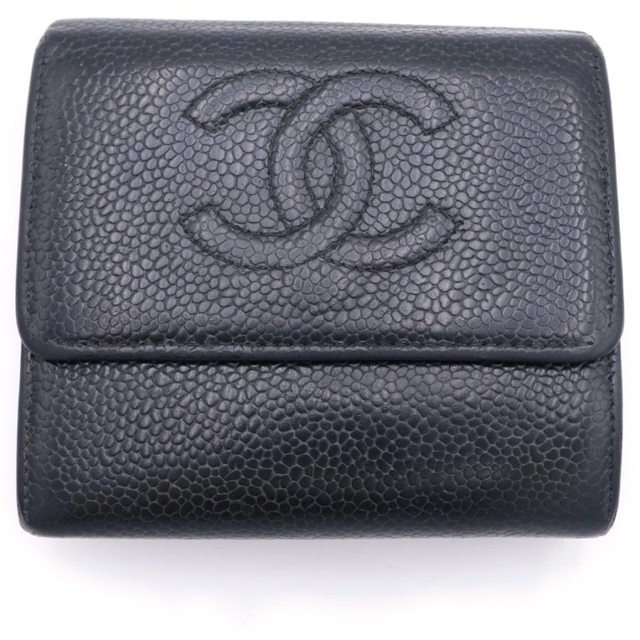 CHANEL（シャネル）三つ折り財布 ココマーク ブラック CHANEL（シャネル） ココマーク 三つ折り財布 コンパクトウォレット