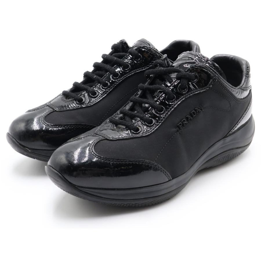 PRADA（プラダ） ローカットスニーカー エナメル ブラック #35 3E5793