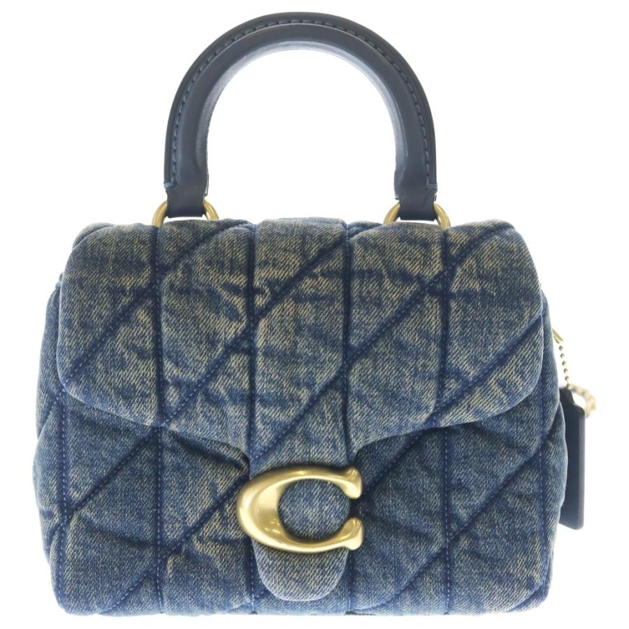 COACH（コーチ） タビー トップハンドル デニム レザー チェーン 