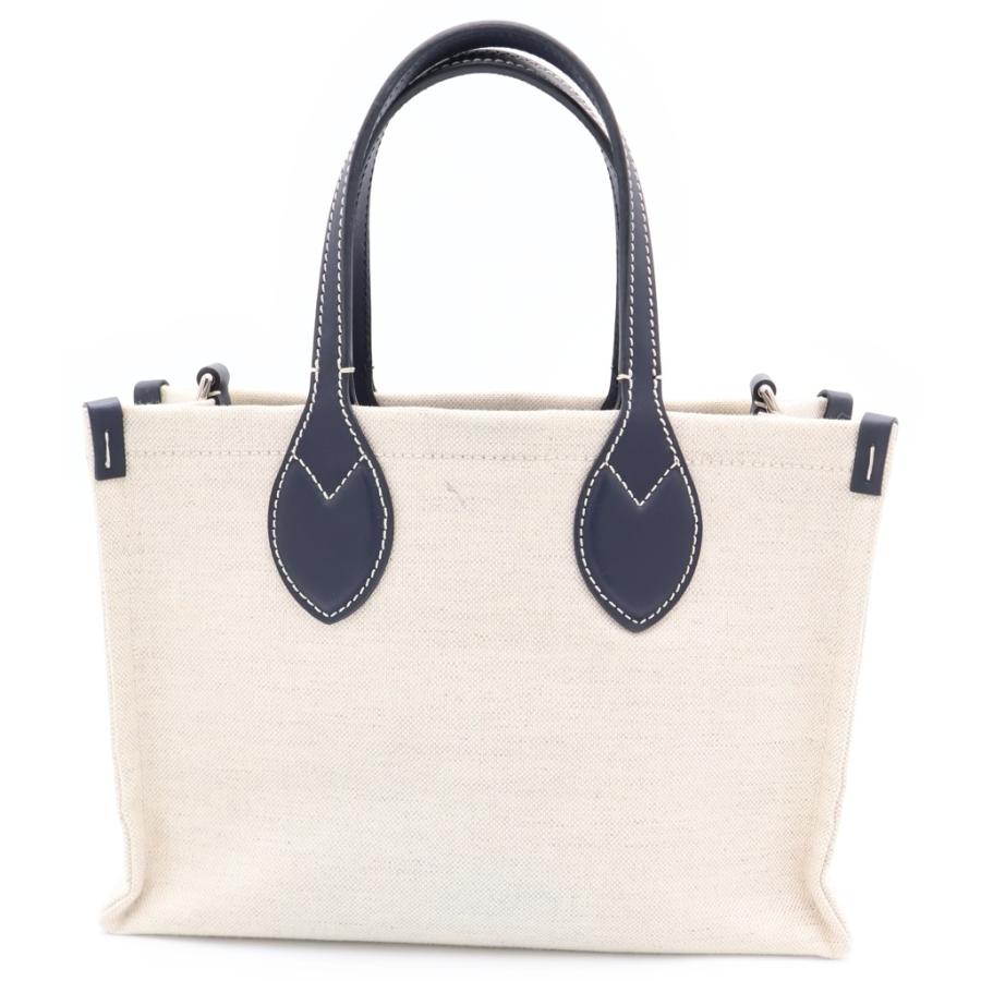 GUCCI（グッチ） ロゴトートバッグ ハンドバッグ アイボリー×ネイビー