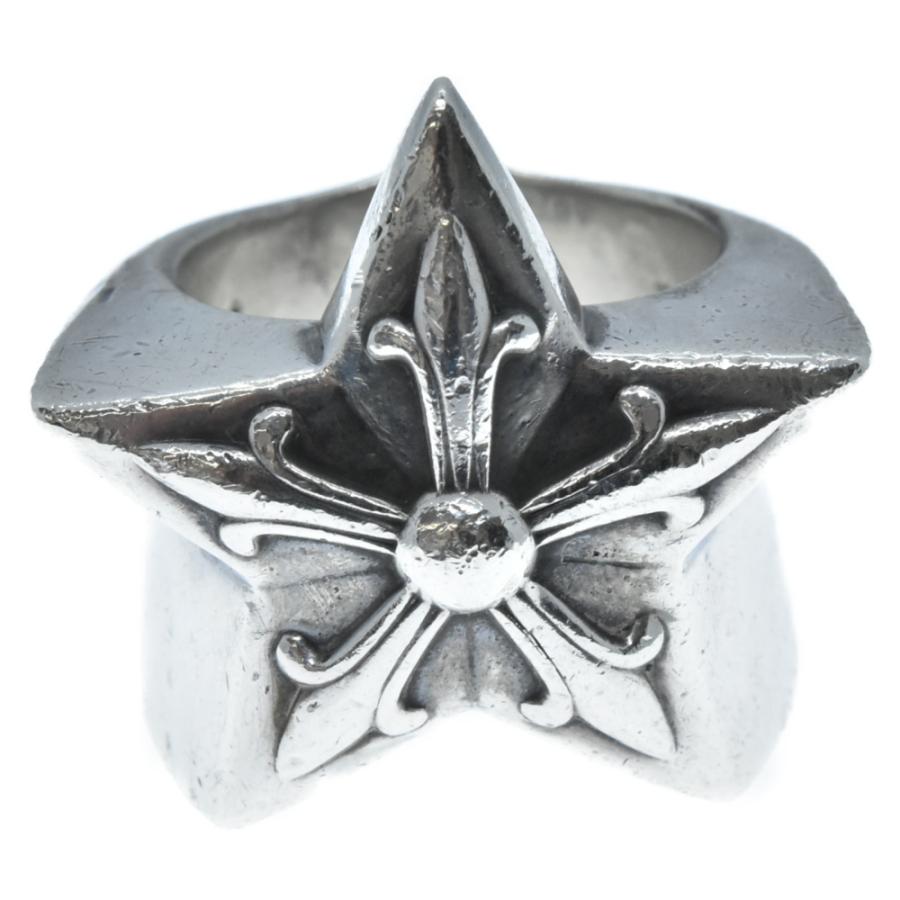 大注目 Chrome Hearts クロムハーツ Str Lrg ラージスター リング シルバー メンズアクセサリー