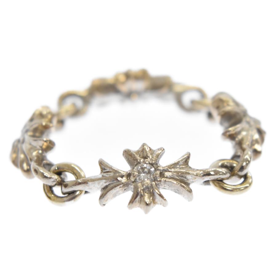 CHROME HEARTS クロムハーツ 18KWG RING TNY E CH PLS DIA/タイニーECH 