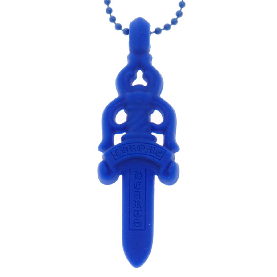 CHROME HEARTS ラバー ダガー ネックレス ブルー CHROME HEARTS（クロムハーツ） PENDANT DAGGER ダガーペンダント