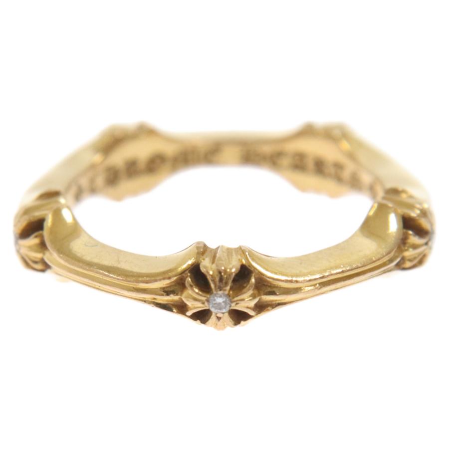 CHROME HEARTS クロムハーツ 22K PLUS AND BONE RING DIAMONDS CHROME HEARTS クロムハーツ 22K PLUS AND BONE RING DIAMONDS