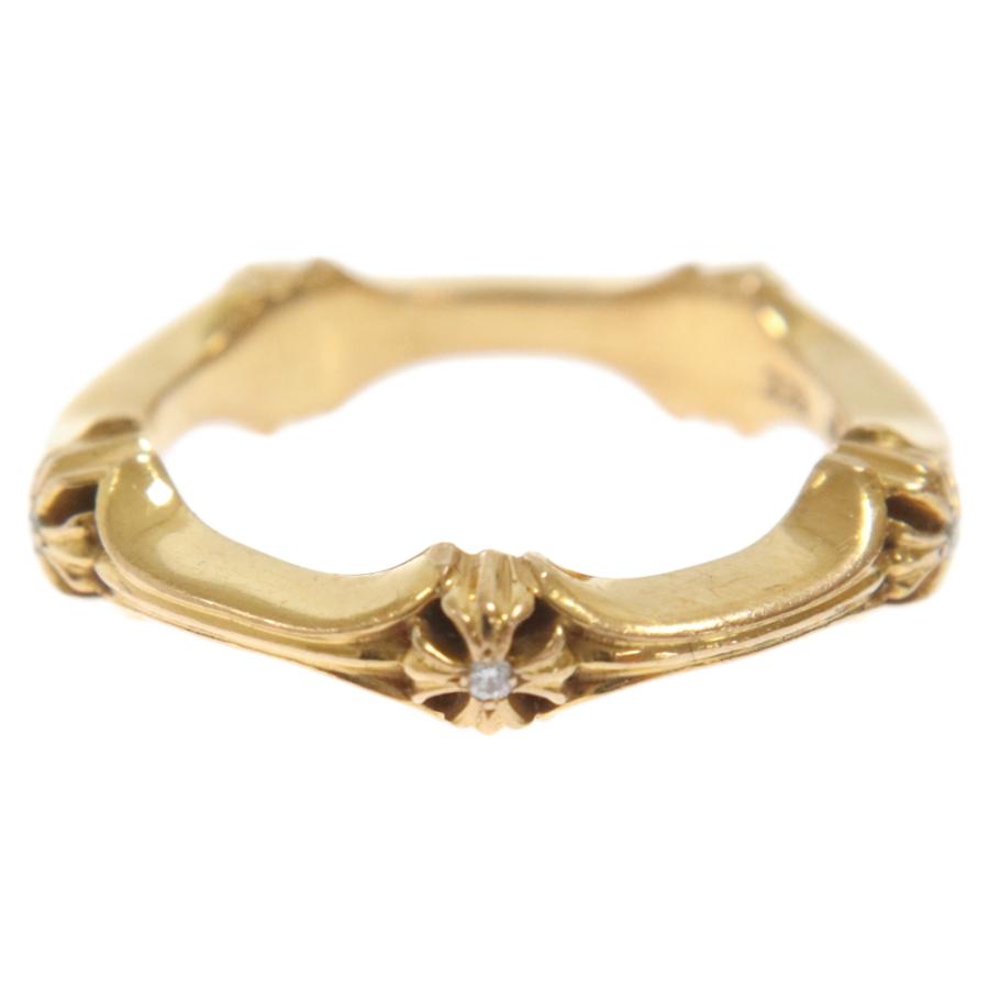 CHROME HEARTS クロムハーツ 22K PLUS AND BONE RING DIAMONDS CHROME HEARTS クロムハーツ 22K PLUS AND BONE RING DIAMONDS