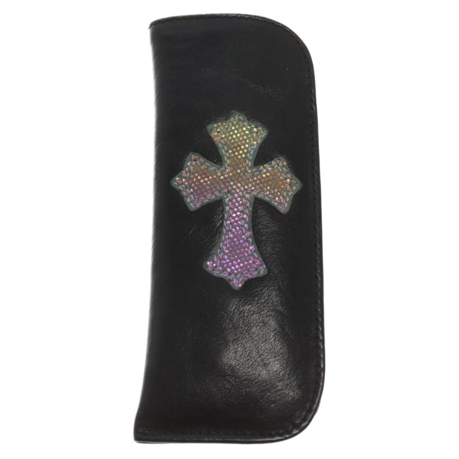 美品　CHROME HEARTS クロムハーツ クロスパッチ ケース CHROME HEARTS クロムハーツ クロスパッチ アイウェアケース マルチ