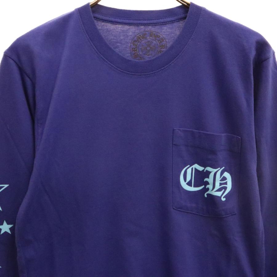 CHROME HEARTS プリントTシャツ Lサイズ ブルー 長袖Ｔシャツ CHROME HEARTS（クロムハーツ） BLUE STAR LONG SLEEVE TEE バック