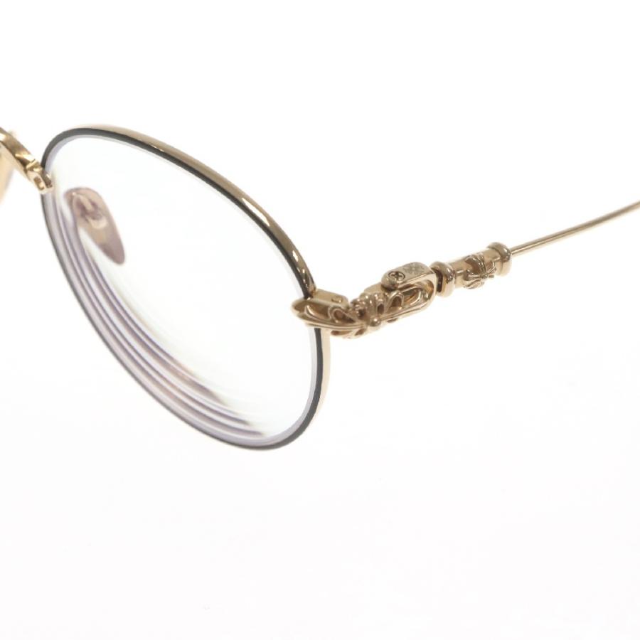 【 BUBBA-A 】 クロステンプルメタルフレームラウンドサングラス アイウェア 眼鏡 CHROME HEARTS（クロムハーツ） BUBBA-A クロステンプルメタルフレーム