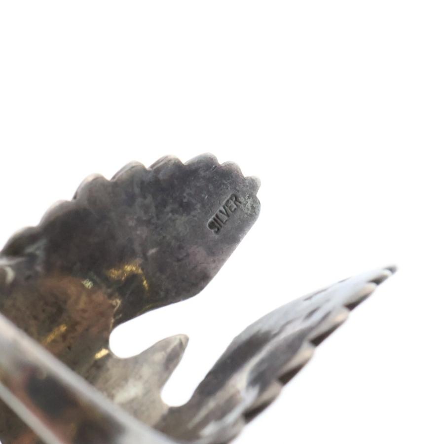 goro's（ゴローズ） 金メタル付きイーグル リング シルバー/ゴールド