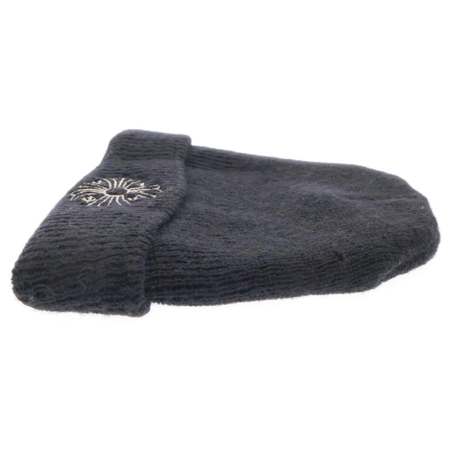 HEARTS クロムハーツ WOOL WATCH CAP CHプラス刺繍ウールビーニー ニット帽 ニットキャップ ブラック 【ボレー】