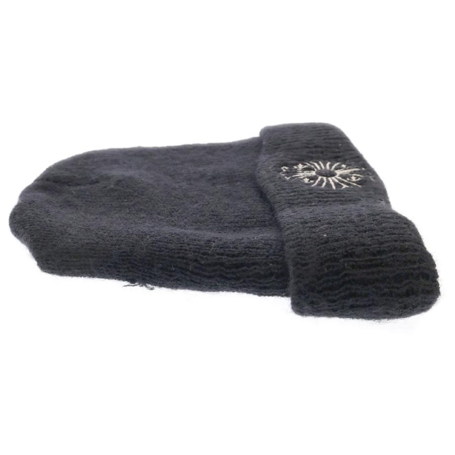 HEARTS クロムハーツ WOOL WATCH CAP CHプラス刺繍ウールビーニー ニット帽 ニットキャップ ブラック 【ボレー】