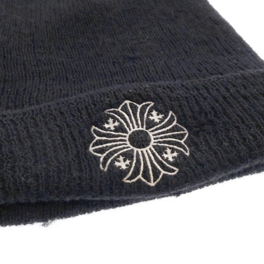 HEARTS クロムハーツ WOOL WATCH CAP CHプラス刺繍ウールビーニー ニット帽 ニットキャップ ブラック 【ボレー】