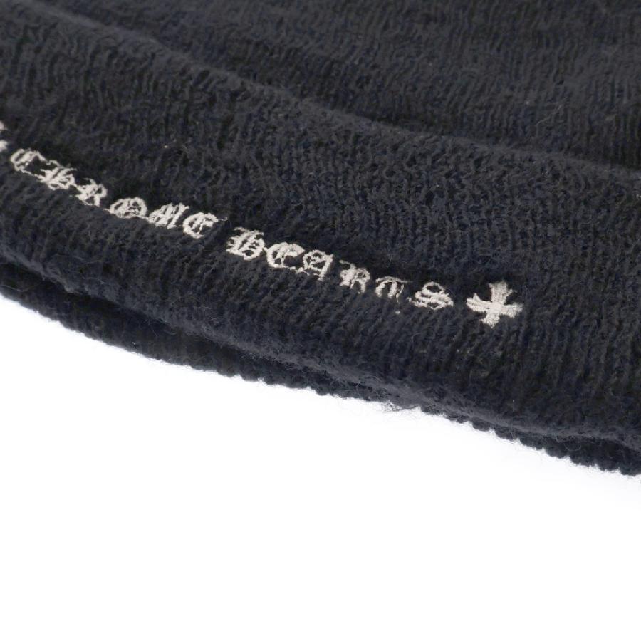 HEARTS クロムハーツ WOOL WATCH CAP CHプラス刺繍ウールビーニー ニット帽 ニットキャップ ブラック 【ボレー】