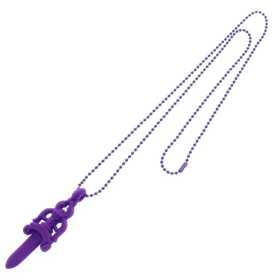 クロムハーツ ラージダガー パープル シリコンネックレス ホノルル購入正規品 CHROME HEARTS（クロムハーツ） RUBBER LARGE DAGGER ラバーラージ