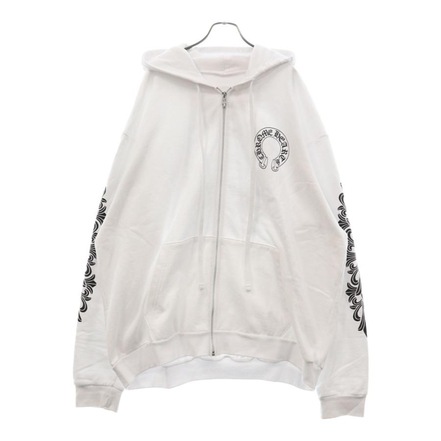 CHROME HEARTS クロムハーツ SWTSHRT HD ZIP バックホースシュー 