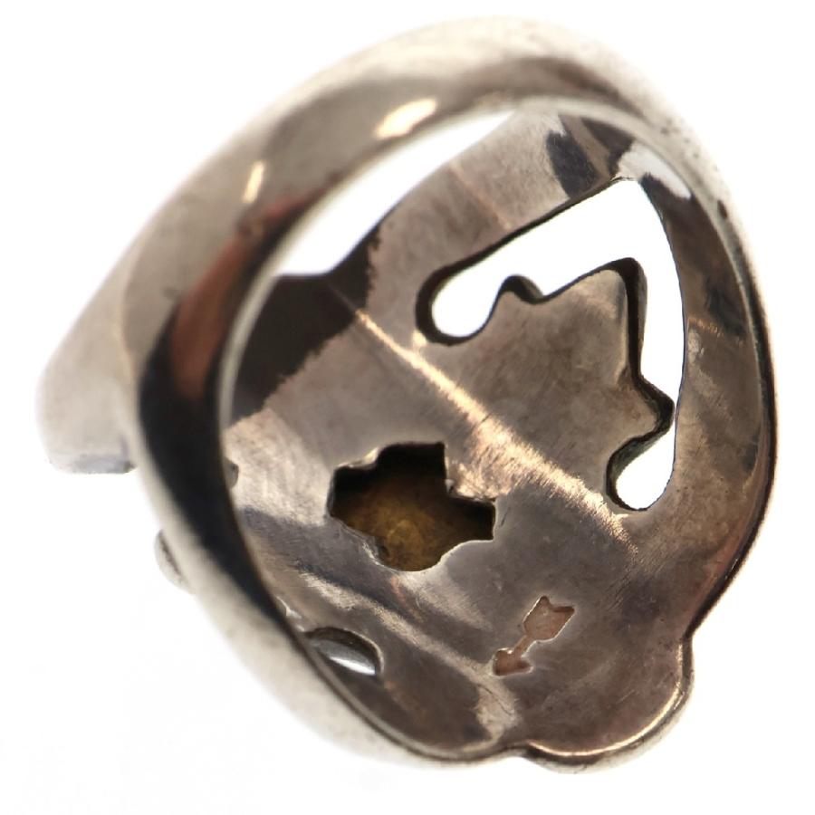 goro's（ゴローズ） 小メタル付きキャストリング 指輪 シルバー