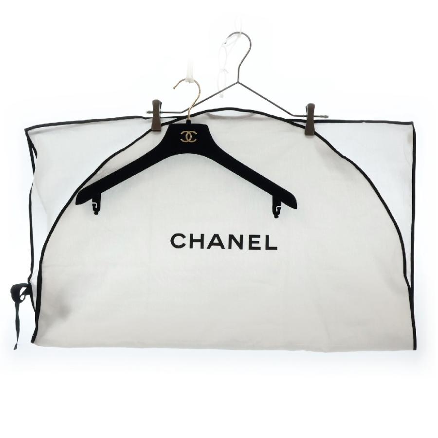 CHANEL シャネル ツイード切替 ココマーク パッチ カーディガン CHANEL シャネル ツイード切替 ココマーク パッチ カーディガン