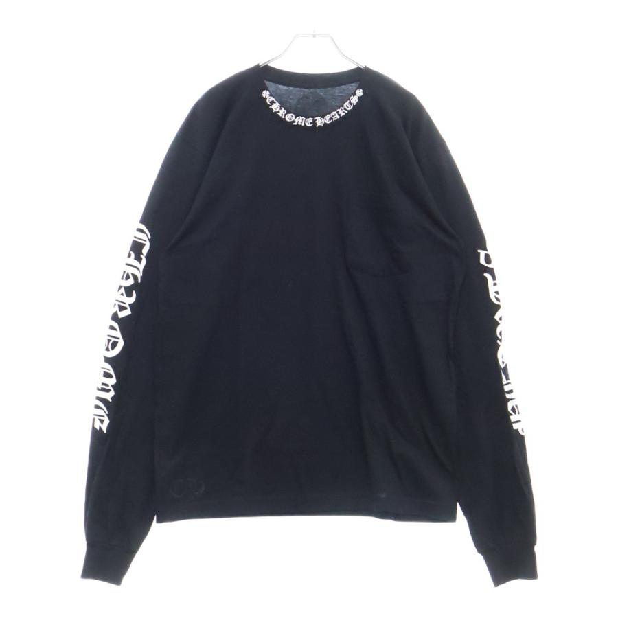 CHROME HEARTS ブラック 長袖シャツ S 当日発送可 CHROME HEARTS クロムハーツ（原本無） バックフレアニークロスボタン