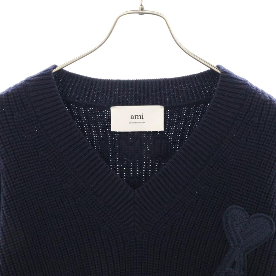 ami paris アミパリス ハートロゴ刺繍 カーディガン 長袖ニット