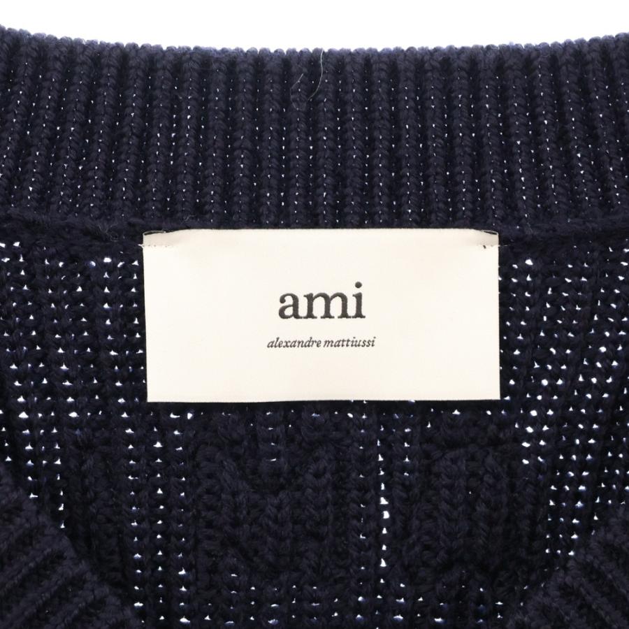 ami paris アミパリス ハートロゴ刺繍 カーディガン 長袖ニット