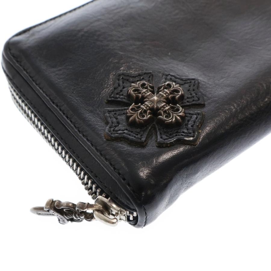CHROME HEARTS ラウンドジップ 長財布 ブラック Chrome Hearts 