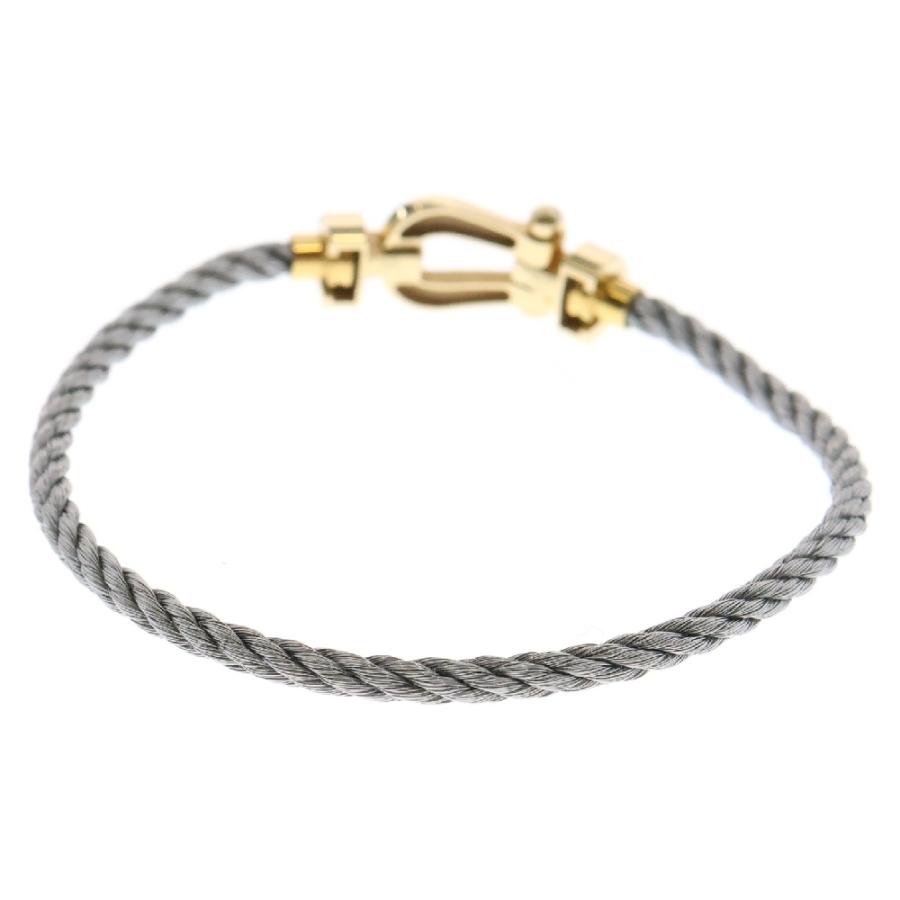 Fred（フレッド） フォース10MM K18YG ケーブルブレスレット ゴールド 