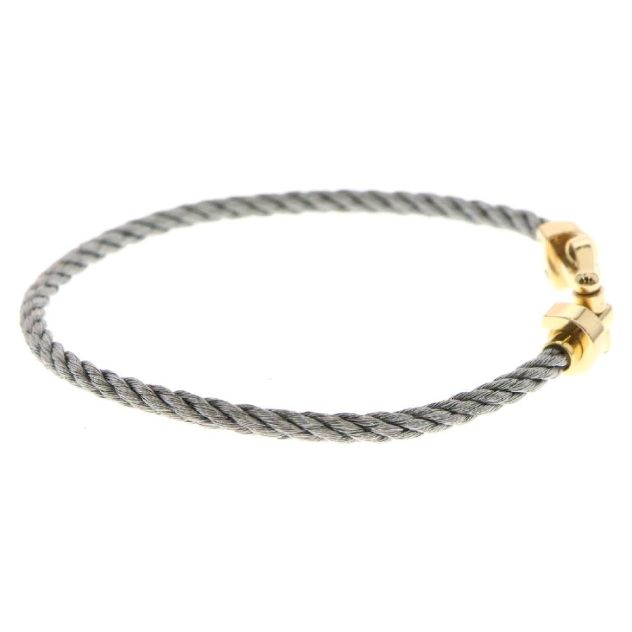Fred（フレッド） フォース10MM K18YG ケーブルブレスレット ゴールド 