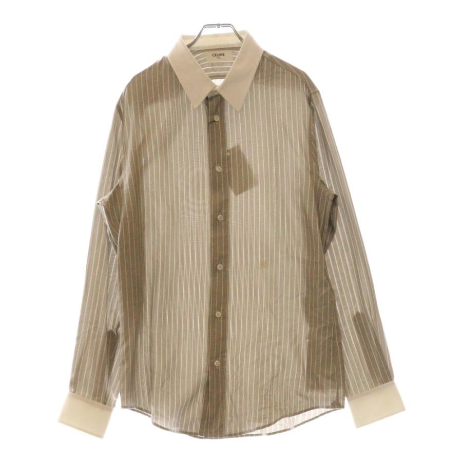 CELINE（セリーヌ） 23AW カーナビールーズ シルクストライプ長袖
